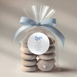 Doppojke tack-klistermärke – Blå slinga Runt Klistermärke