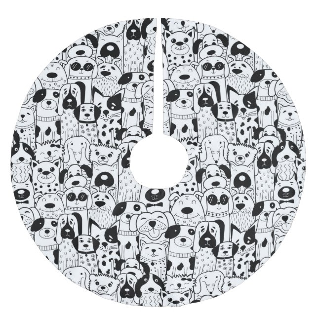 Doppor Julgransmatta Borstad Polyester (Framsidan)