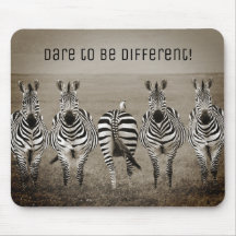 Dör att vara annorlunda! Zebra Mouse Pad
