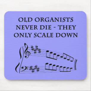 "Dör gammala organists aldrig" mousepad Musmatta