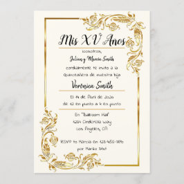 Dorado Quinceañera Inbjudningar