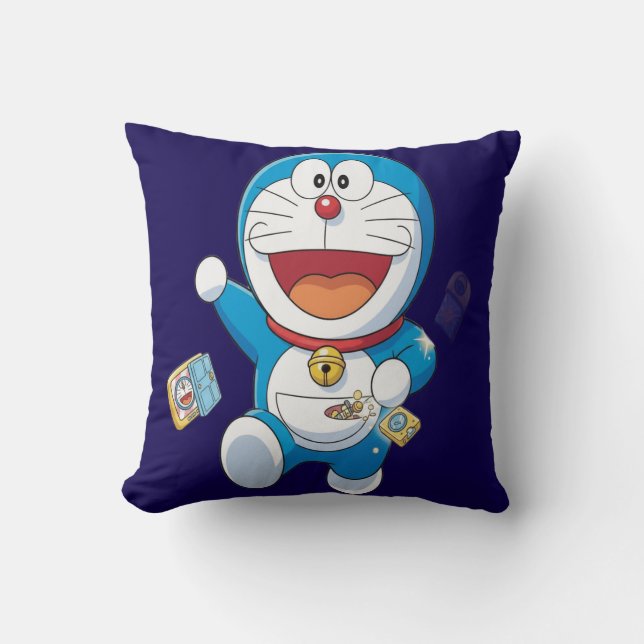 Doraemon kudde – Rolig och prylig stil (Framsida)