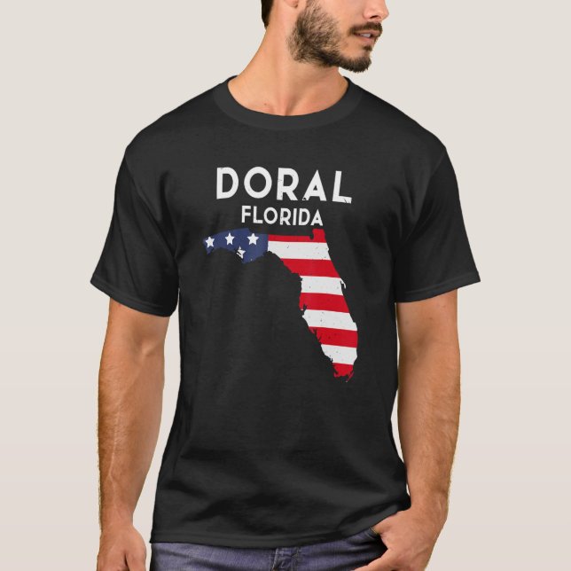 Doral Florida USA State America Travel Floridian T Shirt (Framsida)