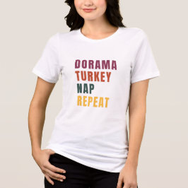 Dorama Älskare Thanksgiving Nap Day Design T Shirt