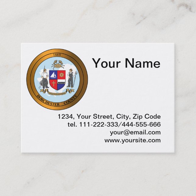 Dorchester County Visitkort (Framsida)