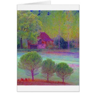 Dordogne färgCollage Hälsningskort