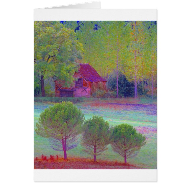 Dordogne färgCollage Hälsningskort (Framsidan)