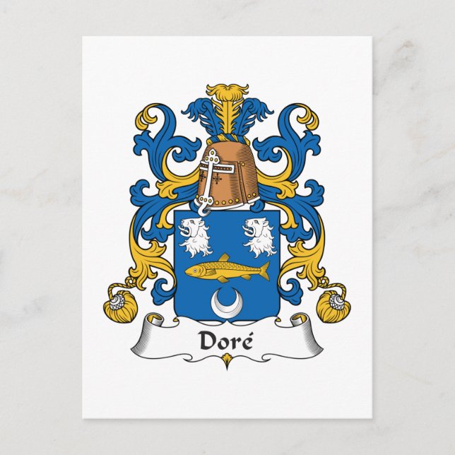 Dore Family Crest Vykort (Framsida)