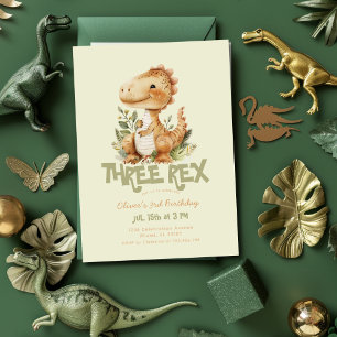 Doreaur tree rex trefödelsedag Party Boys Inbjudningar