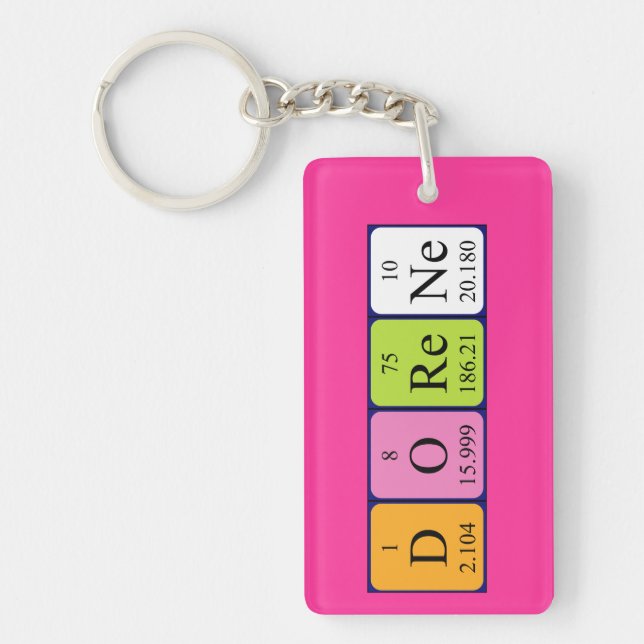 Dorene Periodisk nyckelring bord namn (Framsidan)