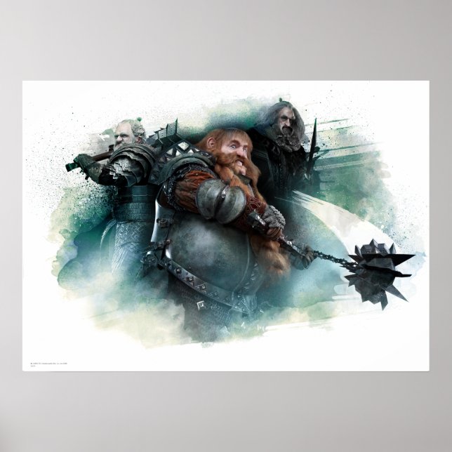 Dori, Bombur och Oin Graphic Poster (Framsidan)
