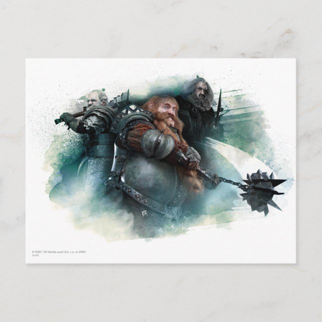 Dori, Bombur och Oin Graphic Vykort (Framsida)