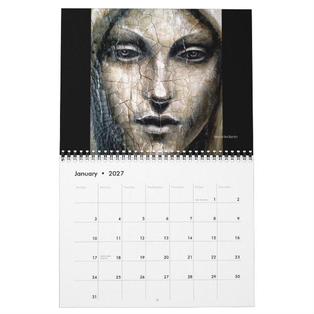 Dori Hartley konstkalender - målningarna 2 Kalender (Jan 2027)