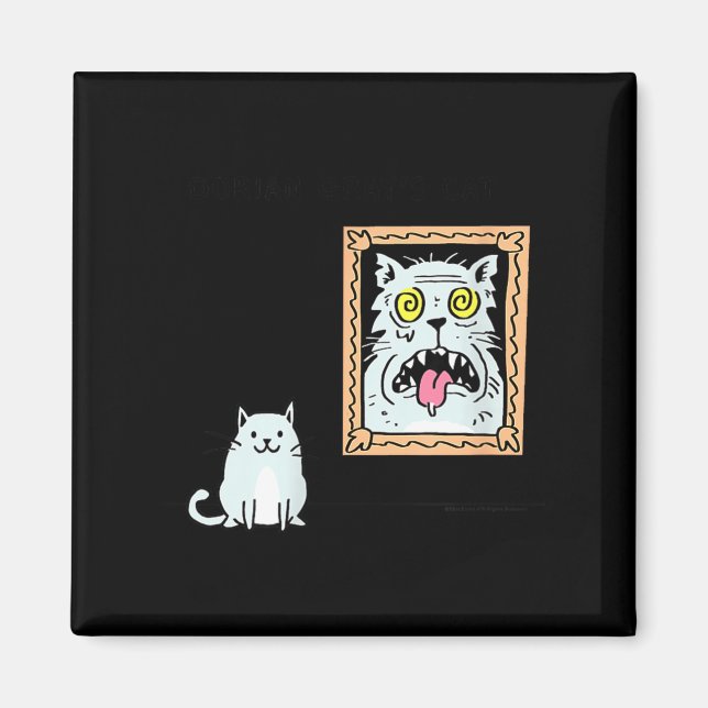 Dorian Gray's Cat Teeshirt From Skunkbear  Magnet (Framsidan)