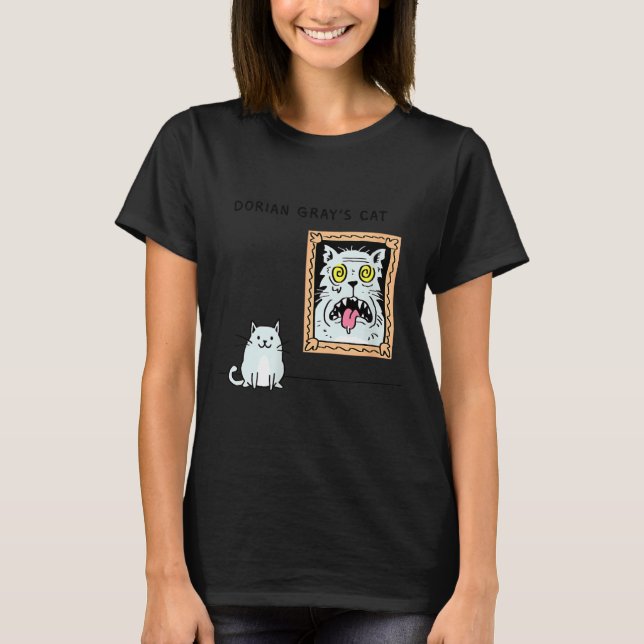 Dorian Gray's Cat Teeshirt From Skunkbear  T Shirt (Framsida)