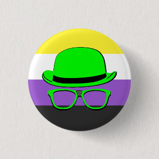Dork Night Enby Pride-knapp Knapp