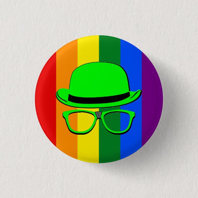 Dork Night Gay pride Button Knapp (Framsida)