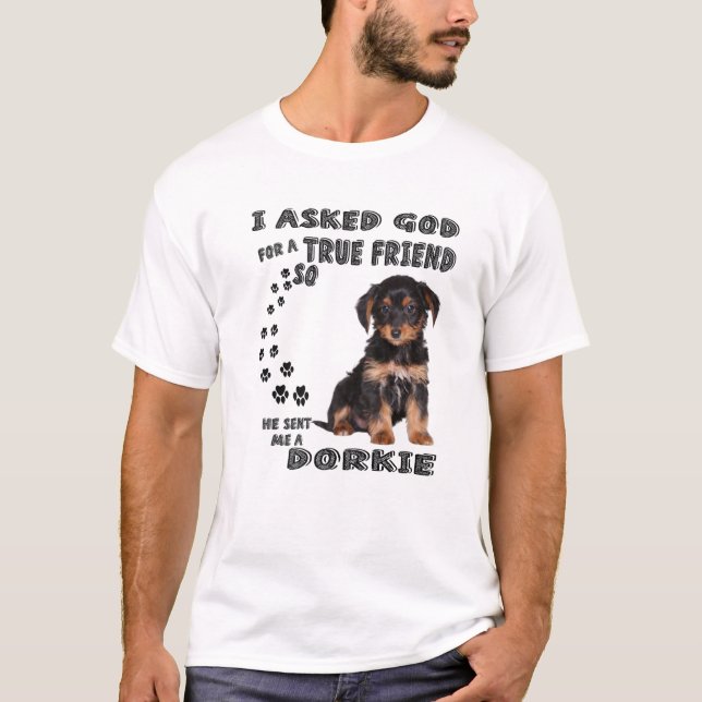Dorkie Quote Mamma, Doxie Yorkie Pappa, Cute Doxie T Shirt (Framsida)
