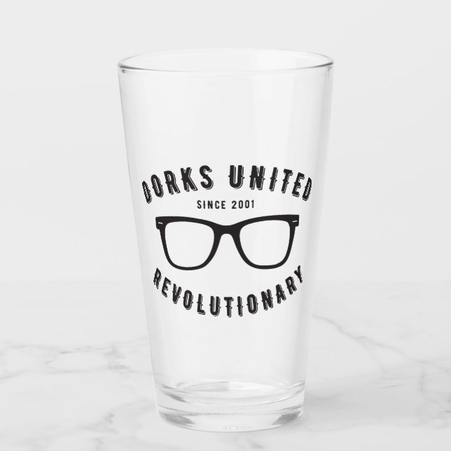 DORKS United Revolutionary Pint Glass Glaskopp (Framsida)