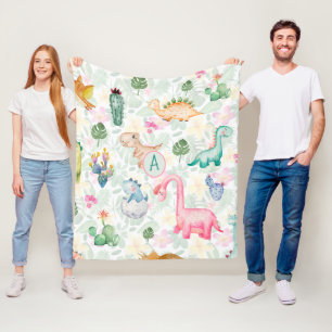 DORKY DINOSAURS Monogram Kids Gfit Boys Girls Fleecefilt