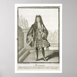 d'Orleans "för Monsieur" annars Philip Duc av Poster