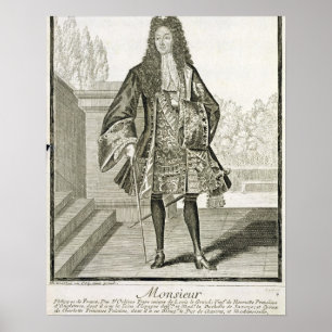 d'Orleans "för Monsieur" annars Philip Duc av Poster