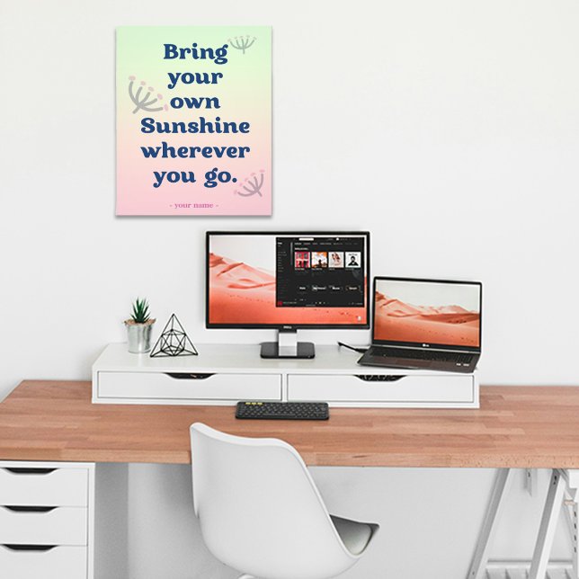 Dorm Decor Positive Vibe Mimosa Custom Name Poster (Skapare uppladdad)