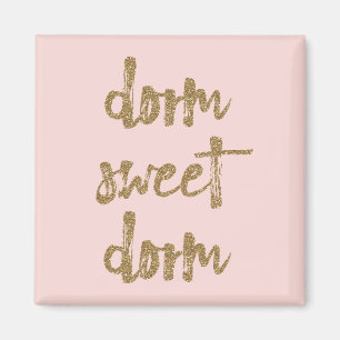 Dorm Dorm Room Decor Rosa och Guld Magnet