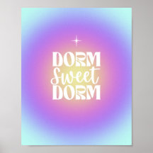 Dorm Sweet Dorm Blue & Lila Gradient Aura Poster