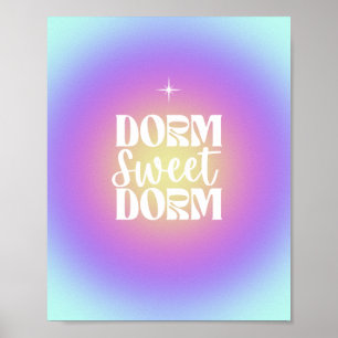 Dorm Sweet Dorm Blue & Lila Gradient Aura Poster