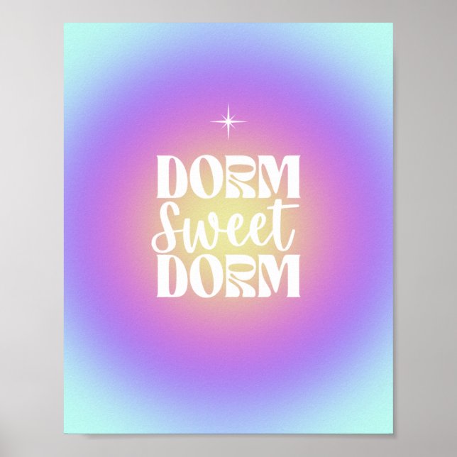 Dorm Sweet Dorm Blue & Lila Gradient Aura Poster (Framsidan)