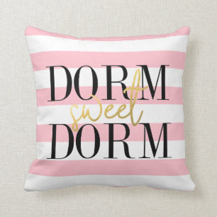 Dorm Sweet Dorm Bubblegum Rosa Rand Kudde