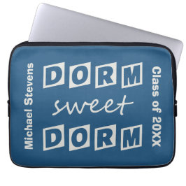 "Dorm Sweet Dorm" eget namn laptop sleeve