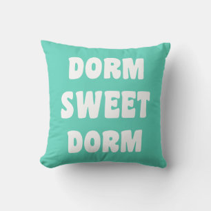 Dorm Sweet Dorm Retro Lettering i Mint Grönt Kudde