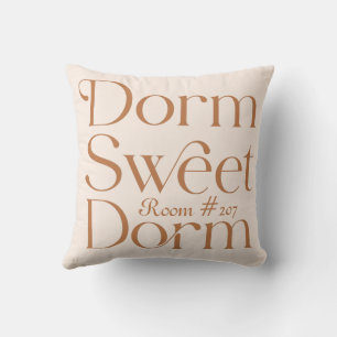 Dorm Sweet Dorm Rumsnummer Kudde