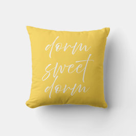 Dorm Sweet Dorm Throw Pillow | Preppy Dorm Room Kudde