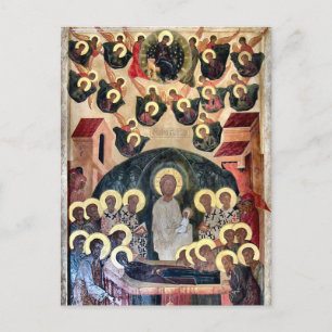 Dormition av Theotokos Icon Vykort