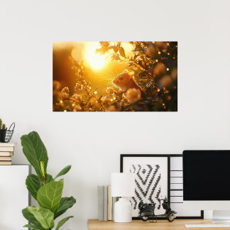 Dormus i Surrey Hedge Sunrise Poster