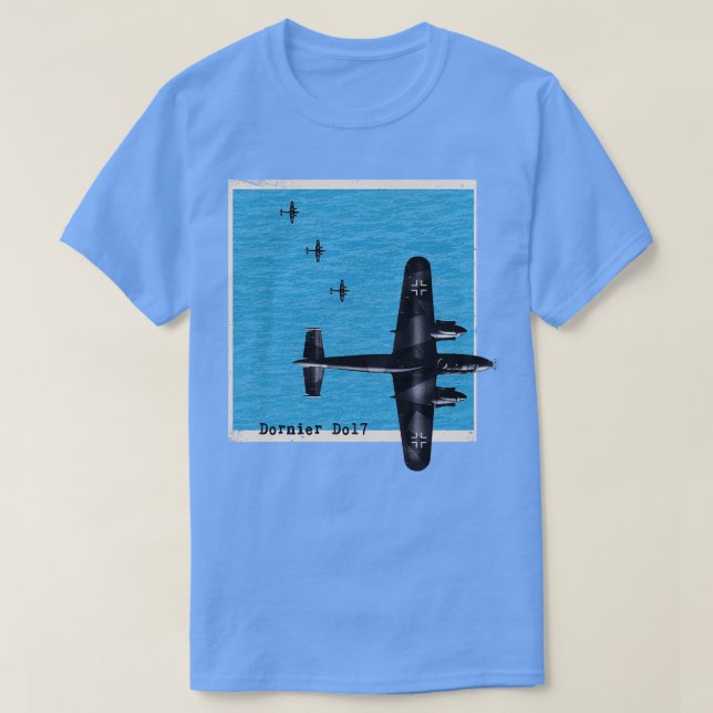 Dornier Do17 WW2-bombplan över havet T Shirt (Design framsida)
