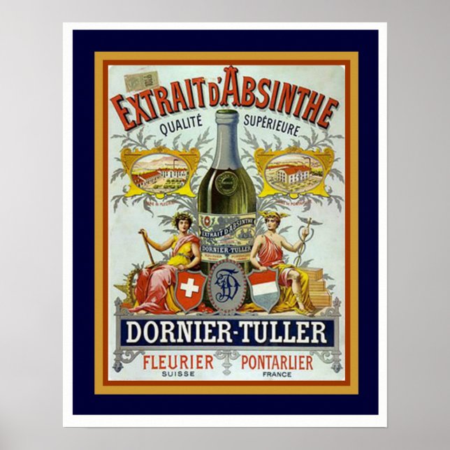 Dornier-Tuller Absinthe Poster 16 x 20 (Framsidan)