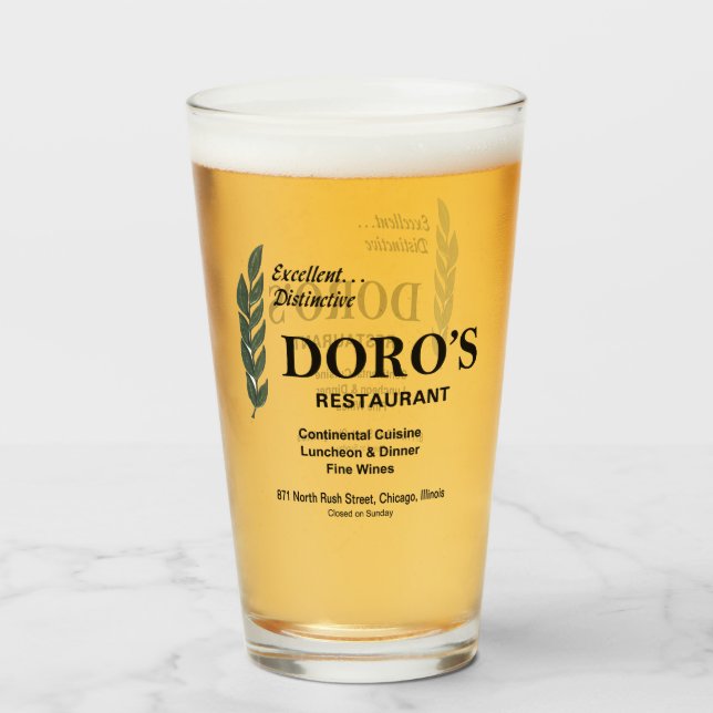 Doro's Restaurant, Chicago, Illinois Glaskopp (Framsida fylld)
