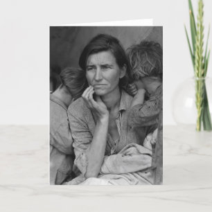 Dorothea Langes Migrant Mor Florence Thompson Kort
