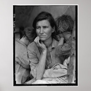 Dorothea Langes Migrant Mor Florence Thompson Poster