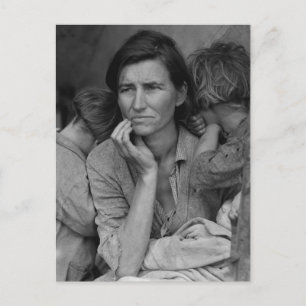 Dorothea Langes Migrant Mor Florence Thompson Vykort