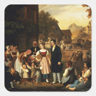 Dorotheas Farewell, från Goethe's 'Hermann and Do Fyrkantigt Klistermärke