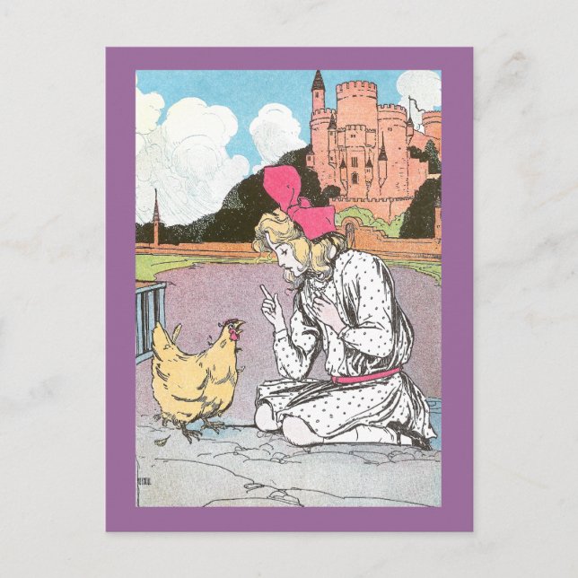 Dorothy Frees the Gult Hen Vykort (Framsida)