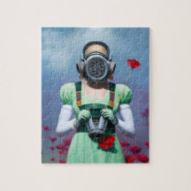 Dorothy i en gasmask