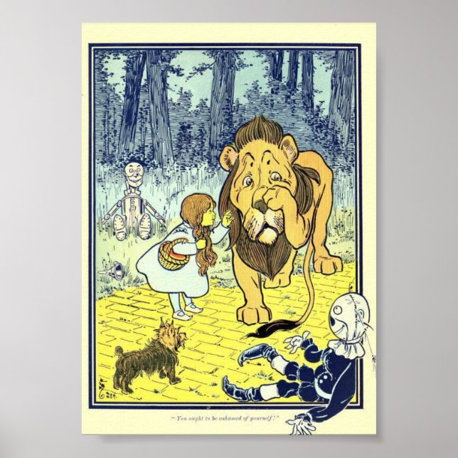 Dorothy och den Lejona Poster (Oz-guiden) (Framsidan)