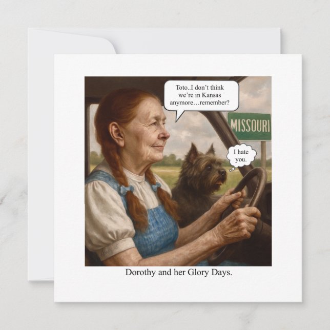 Dorothy och hennes storhetstid tack kort (Framsida)