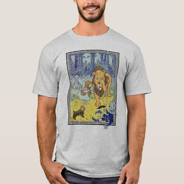 Dorothy och hennes vänner från Oz-guiden T Shirt (Framsida)